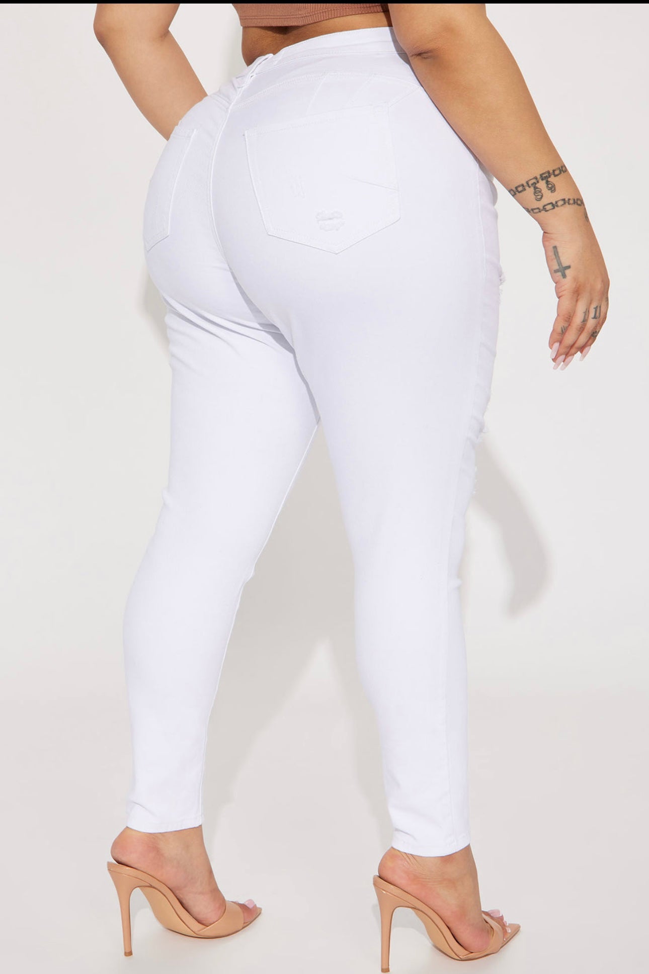 White Distressed Jeans
