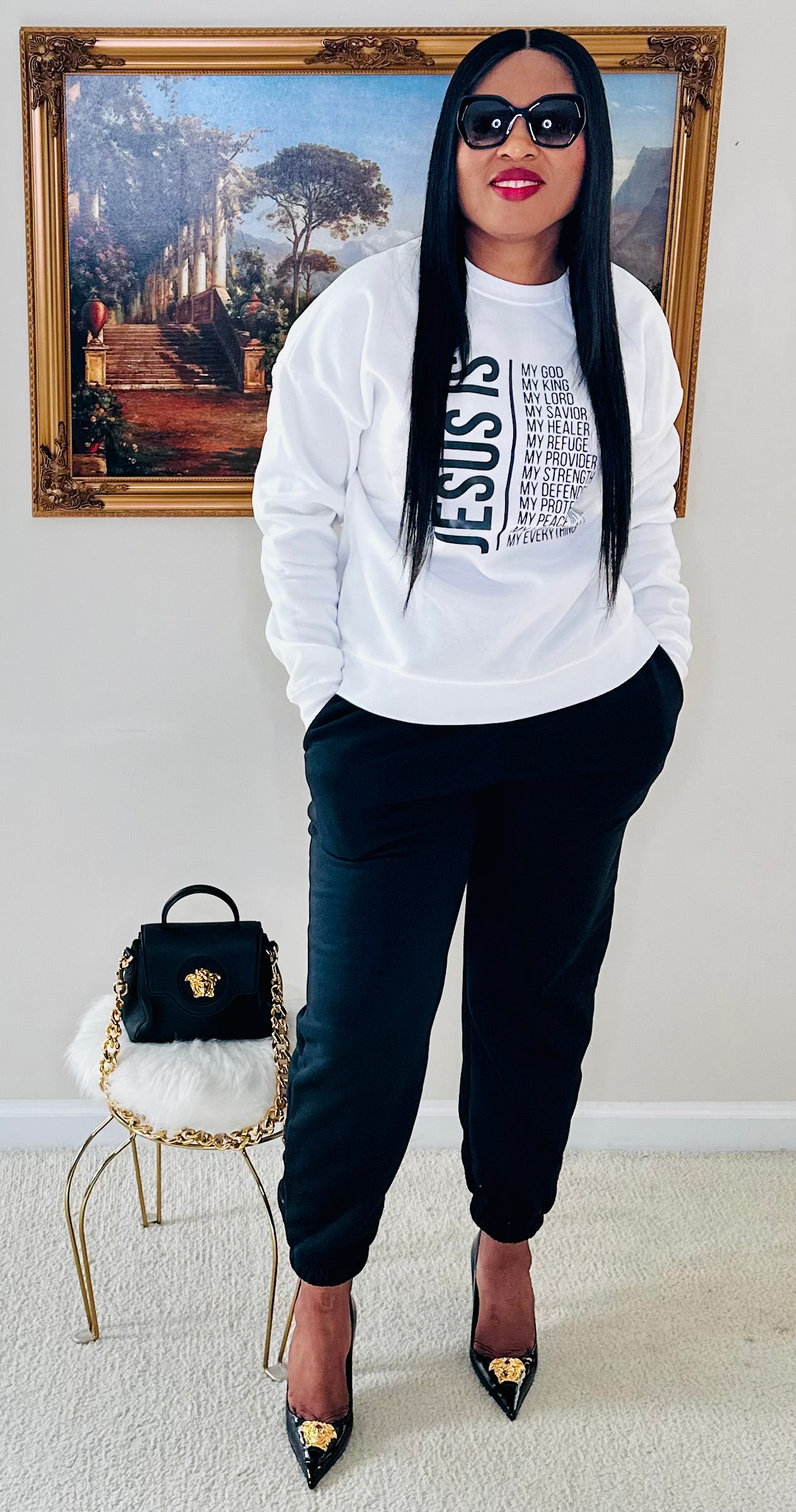 Motivational Joggers Set Black and White🙏🏽