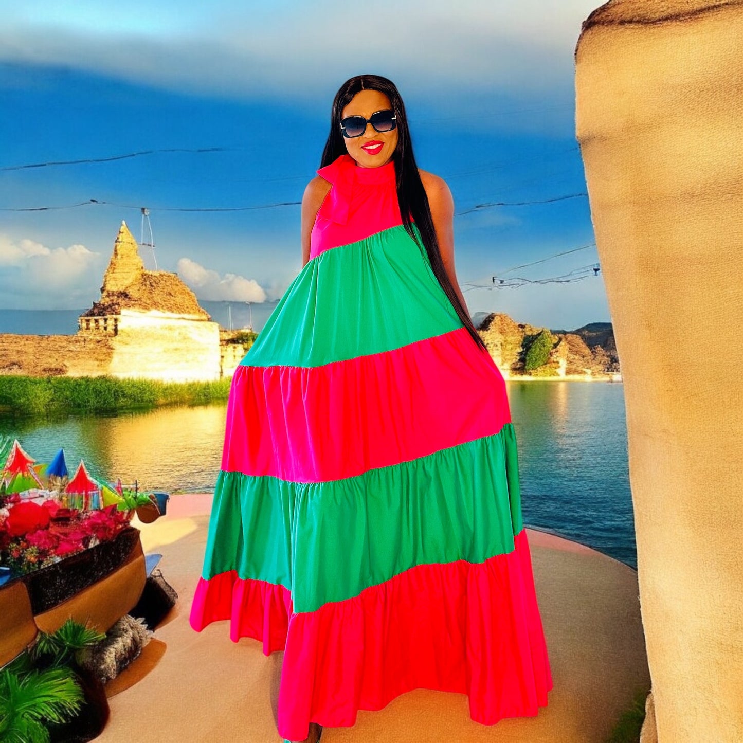 Sea breeze Multi Maxi Dress✈️