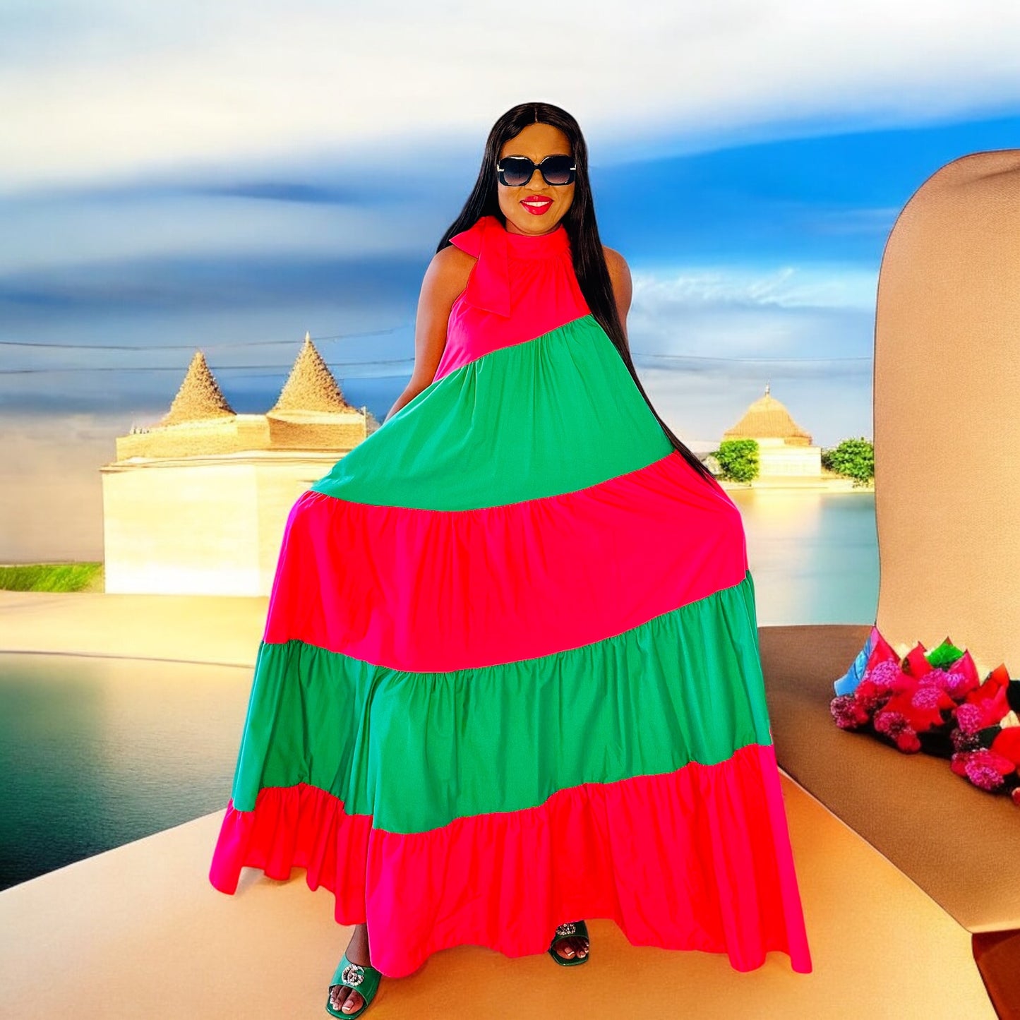 Sea breeze Multi Maxi Dress✈️