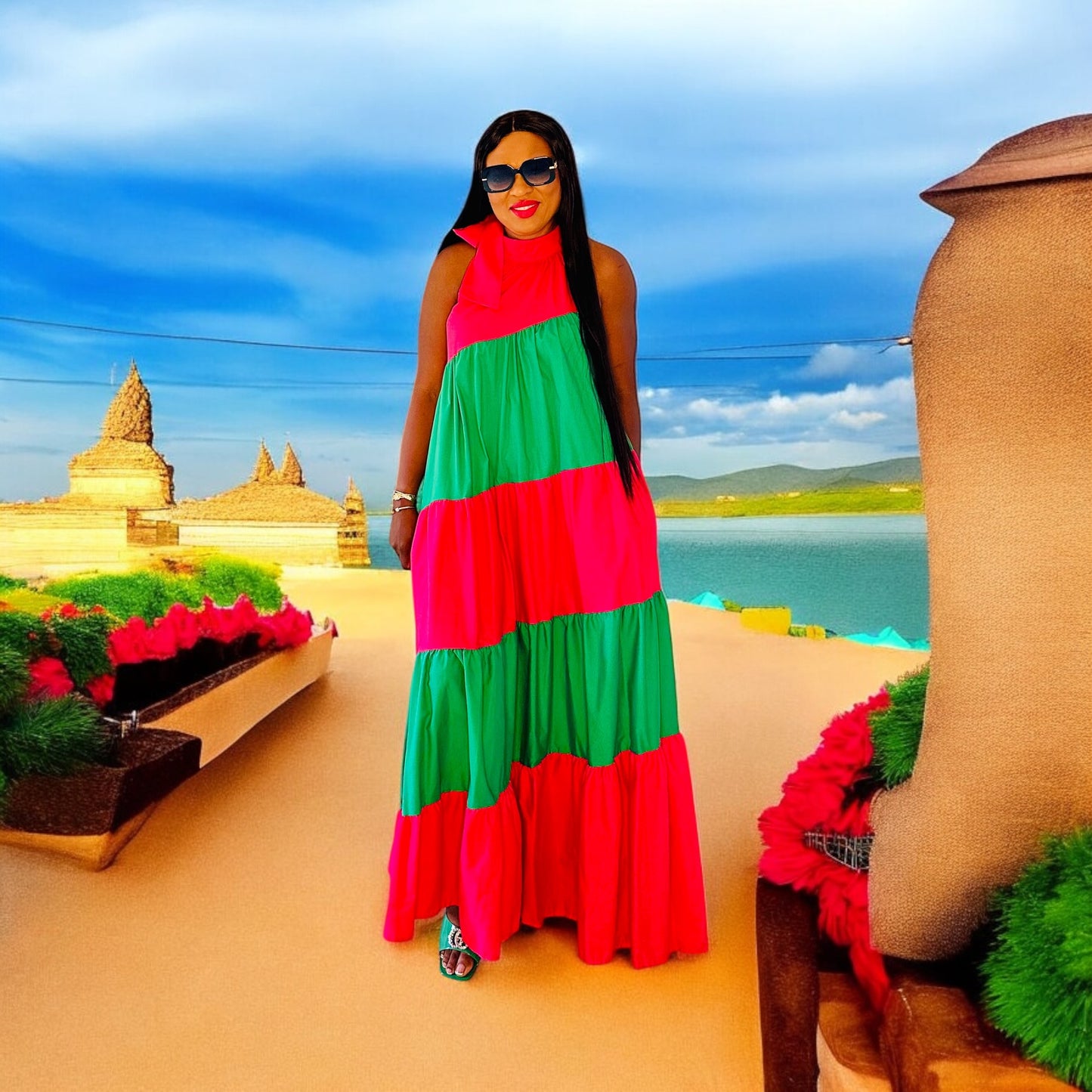 Sea breeze Multi Maxi Dress✈️