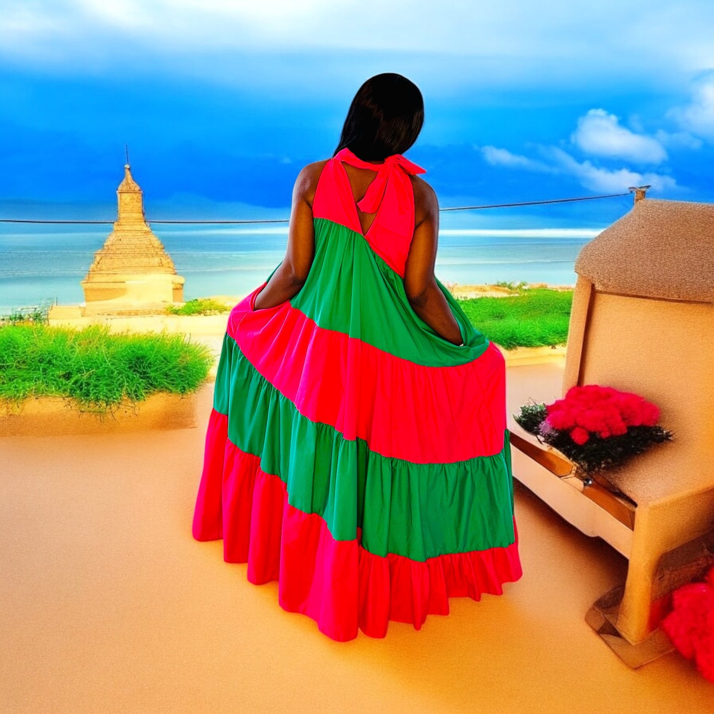 Sea breeze Multi Maxi Dress✈️