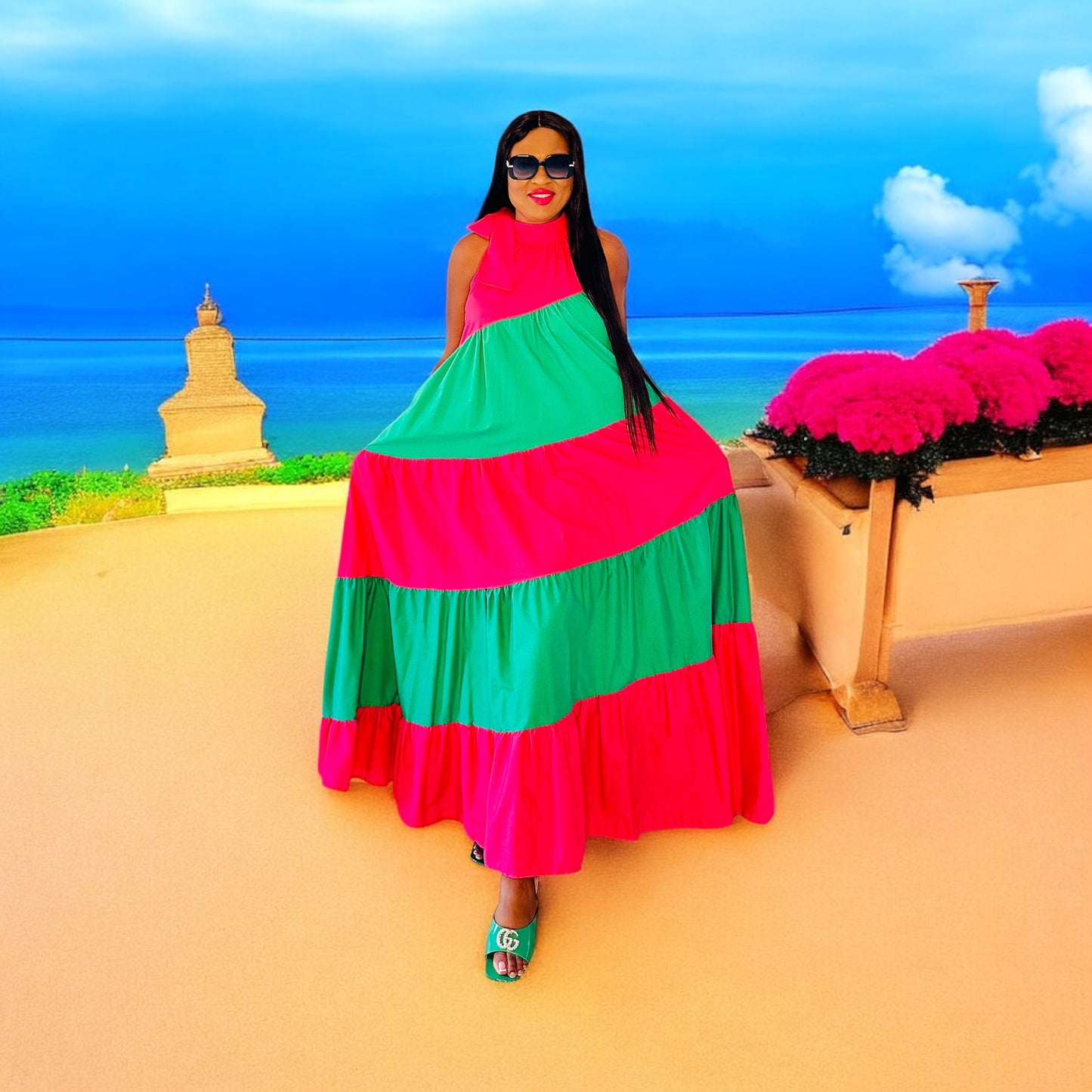 Sea breeze Multi Maxi Dress✈️