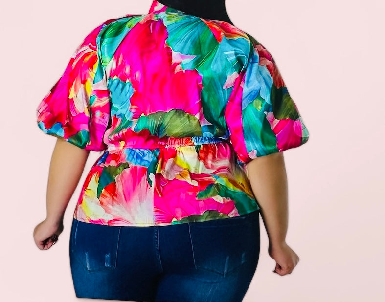 I’m Flora Puff Sleeves Blouse 🔥💣