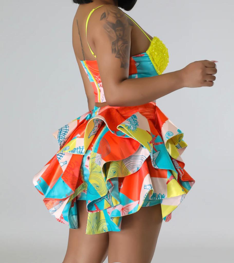 Gorgeous 2 Piece Skirt Set. Beautiful up close, you'll love this set, it's STUNNING!