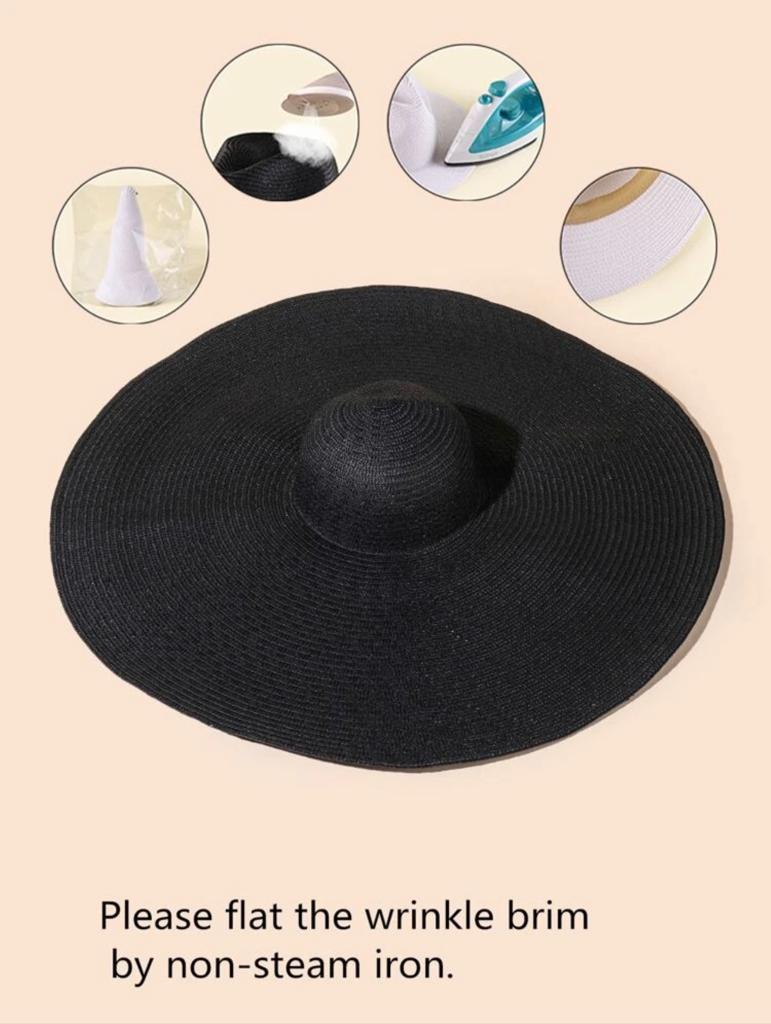 Dreamy Vacay Straw Hat - Black