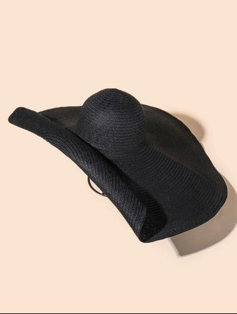Dreamy Vacay Straw Hat - Black