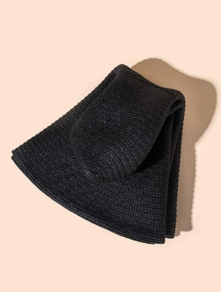Dreamy Vacay Straw Hat - Black