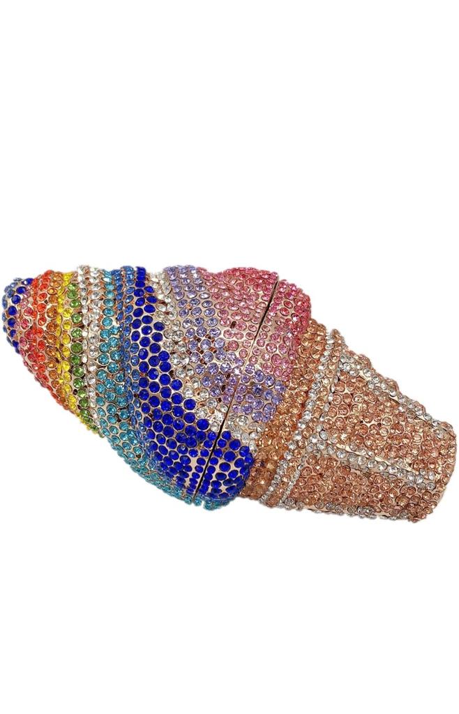 Trendy Sparkly Ice Cream Cone Style Purse
