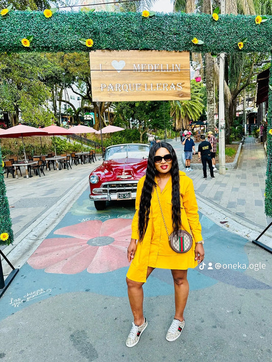 Canary Islands Layered Shirt dress