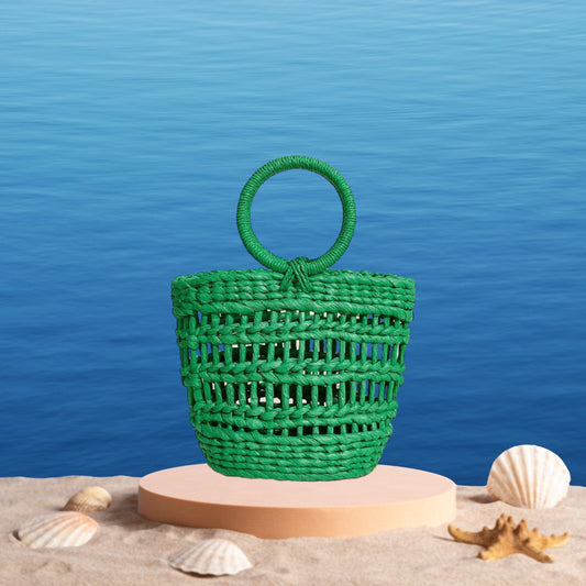 StyleMe Green Beach Bucket Bag 🏖️