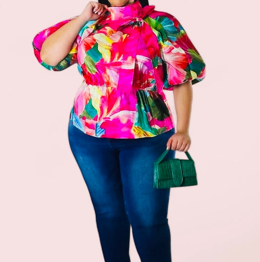 I’m Flora Puff Sleeves Blouse 🔥💣