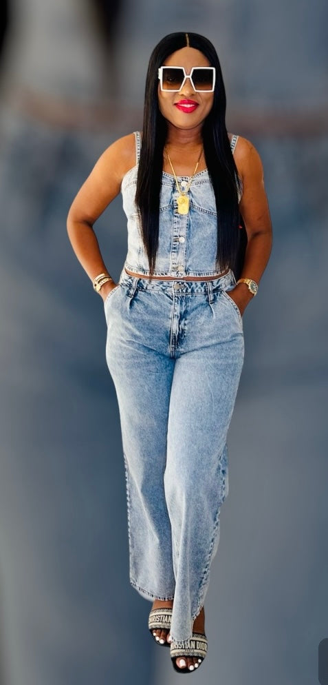Shanay 2 Piece Denim Pants Set 💣