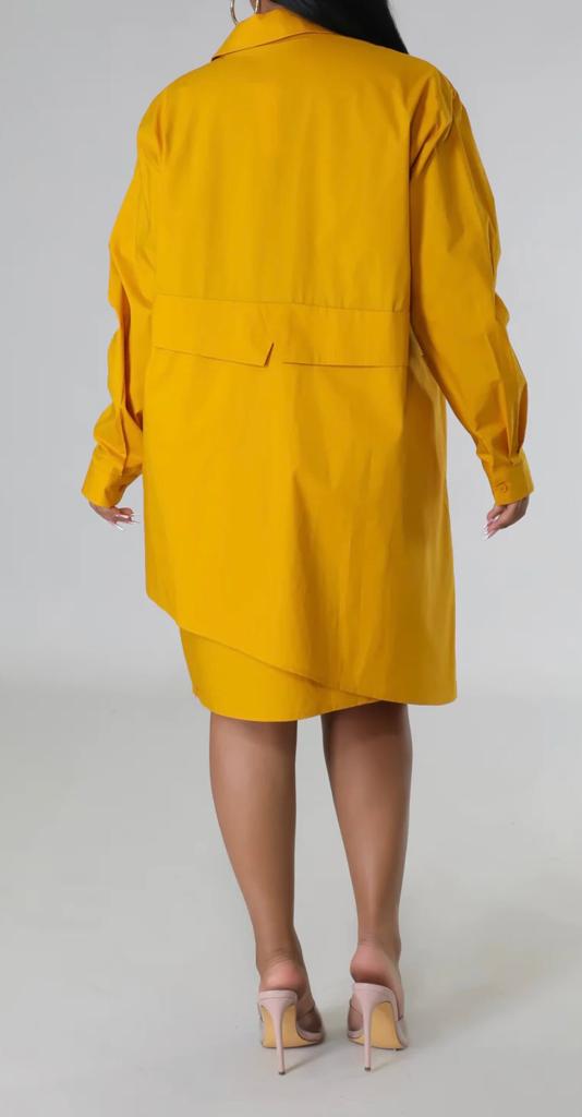 Canary Islands Layered Shirt dress